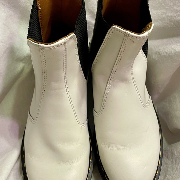Dr. Martens Shoes - Dr. Martens Women's White and Black Ankle Boots